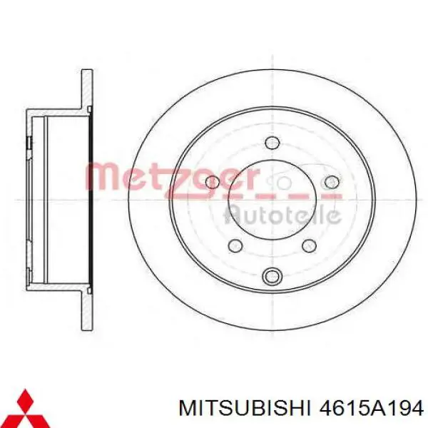 Disco de freno trasero Mitsubishi 4615A194 precio, desde 35,71 EUR