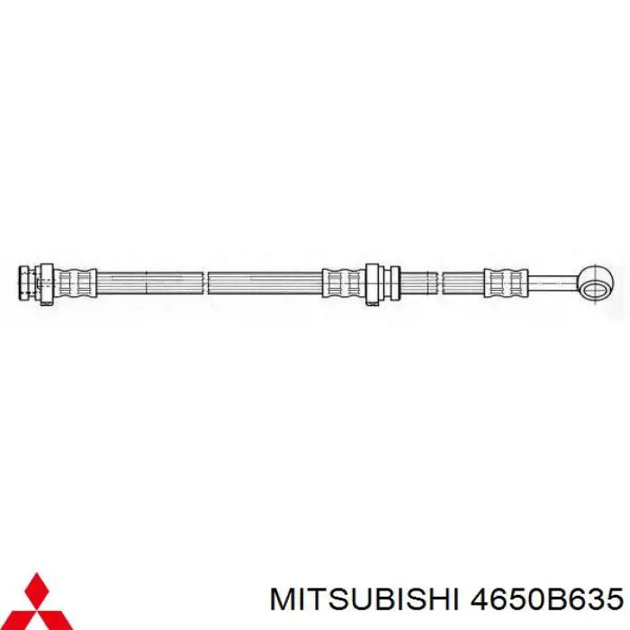 4650B635 Mitsubishi latiguillos de freno delantero izquierdo