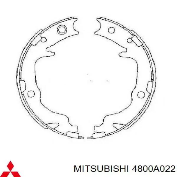 4800A022 Mitsubishi zapatas de freno de mano