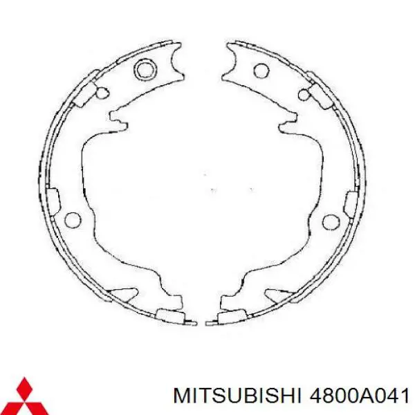 4800A041 Mitsubishi zapatas de freno de mano