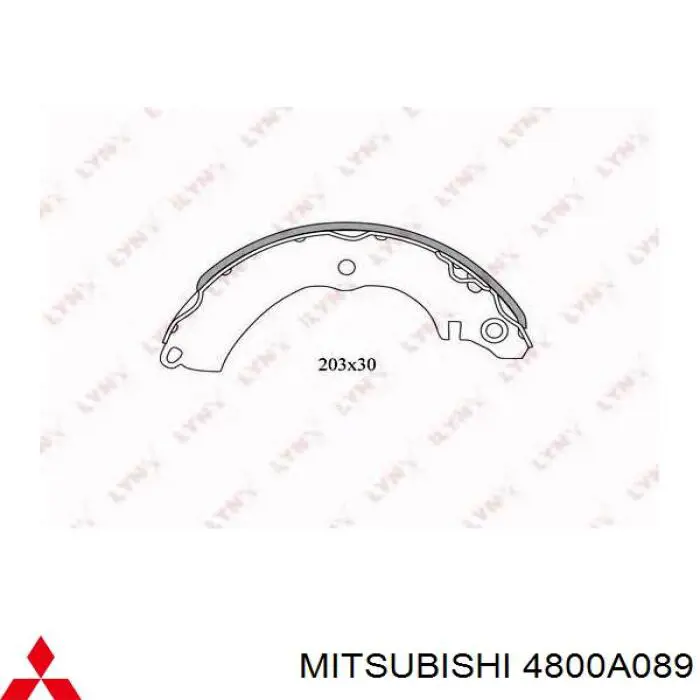 4800A089 Mitsubishi zapatas de frenos de tambor traseras