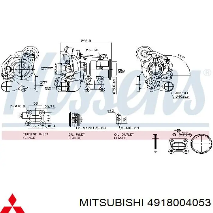 Turbocompresor Mitsubishi 4918004075 precio, desde 550,57 EUR