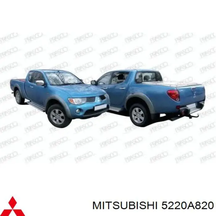 Guardabarros delantero derecho para Mitsubishi L 200 (KA_T, KB_T)