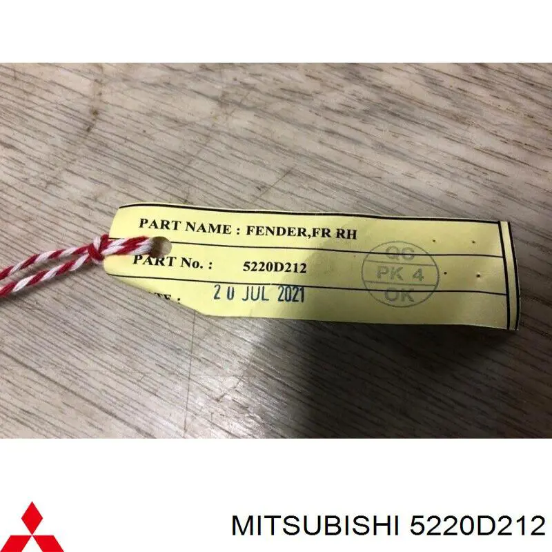 Guardabarros delanteros derecho Mitsubishi 5220D212 precio, desde 213,56 EUR