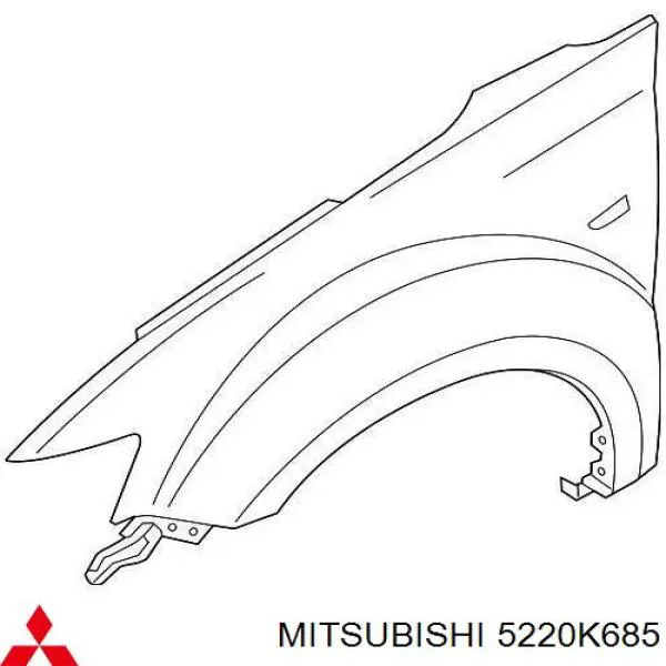 5220K685 Mitsubishi guardabarros delantero izquierdo