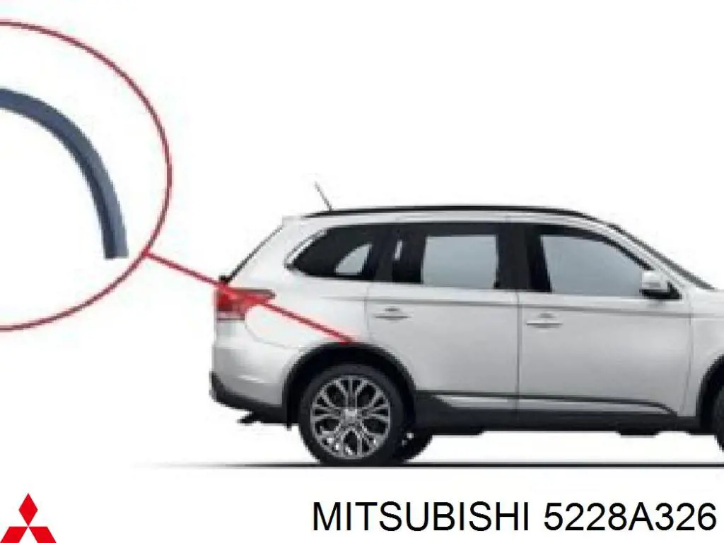 Aletín guardabarros trasero derecho para Mitsubishi ASX (GA)
