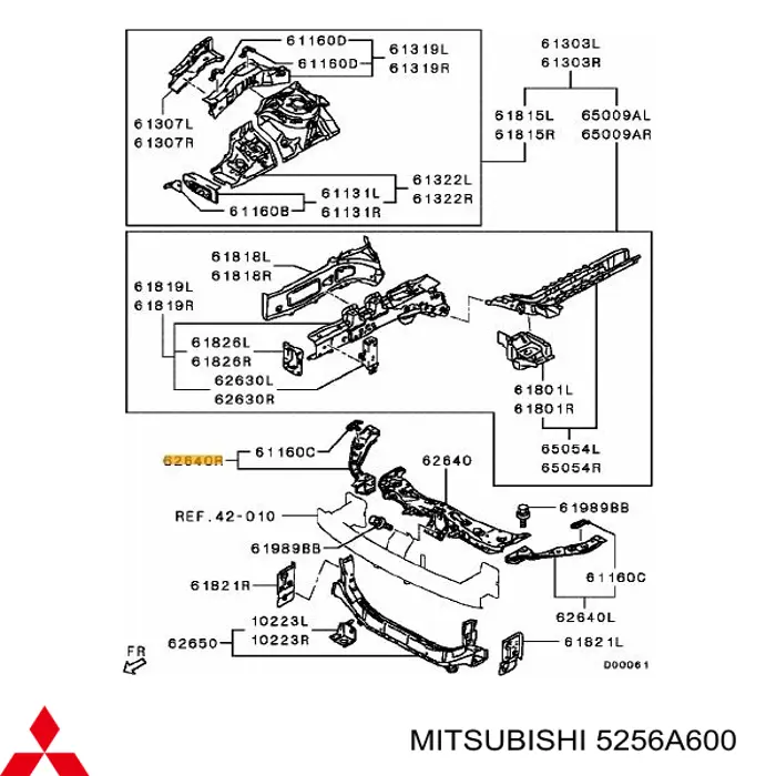 Comprar 5256A600 Mitsubishi Soporte de radiador superior