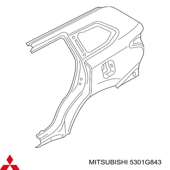 Aleta trasera izquierda Mitsubishi 5301G843 precio, desde 674,01 EUR