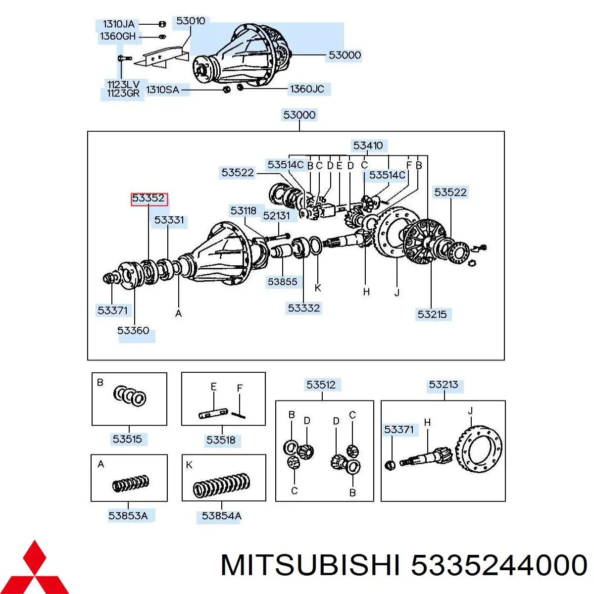Comprar 5335244000 Mitsubishi Retén del piñón del diferencial trasero