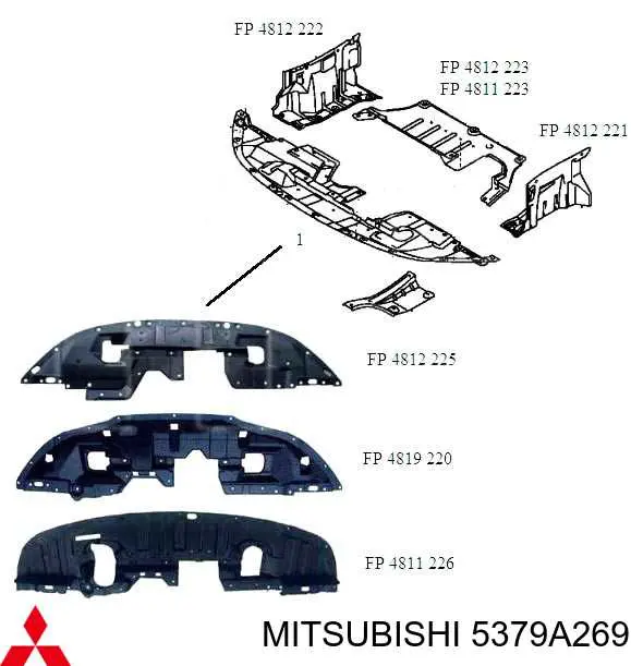 Cubierta, parachoques delantero Mitsubishi 5379A269 precio, desde 39,60 EUR
