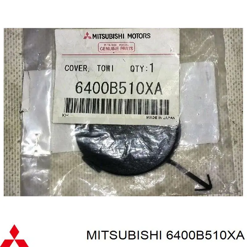 Tapa cubre gancho de remolque para parachoques delantera Mitsubishi 6400B510XA precio, desde 8,32 EUR