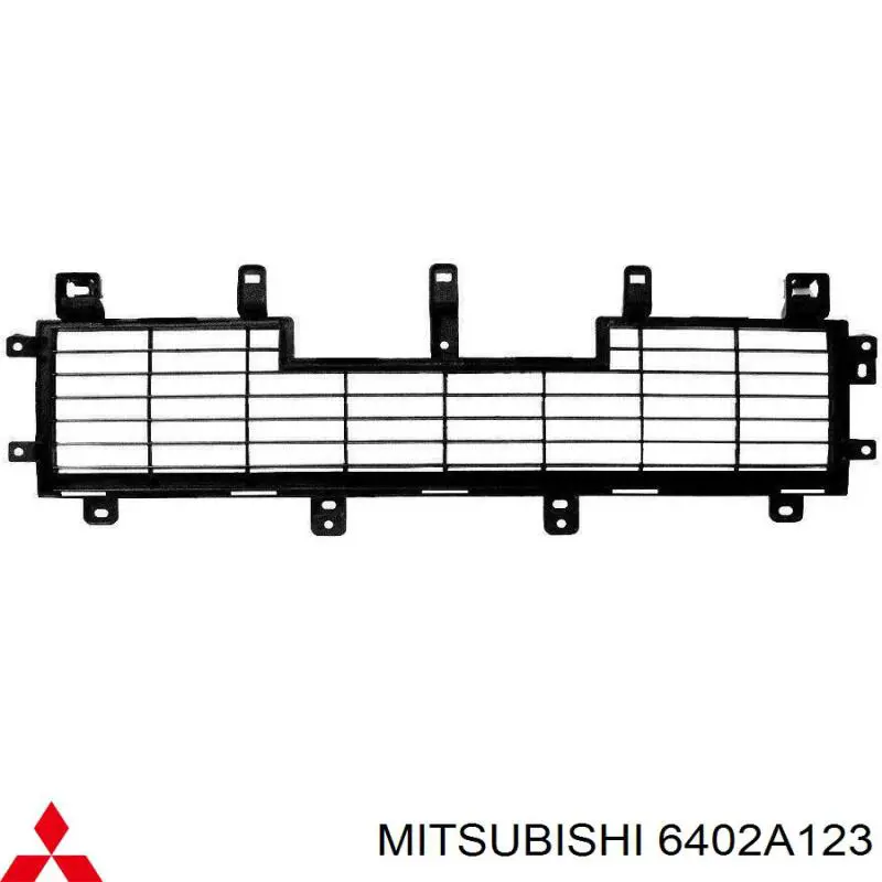 Rejilla de ventilación, parachoques delantero, central para Mitsubishi Pajero (V80)