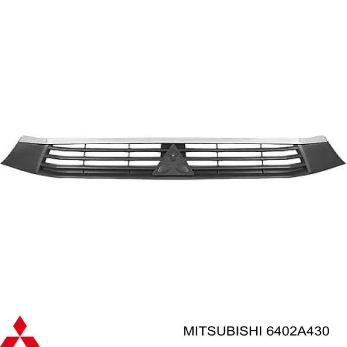 Rejilla de ventilación, parachoques delantero, superior Mitsubishi ASX (GA)