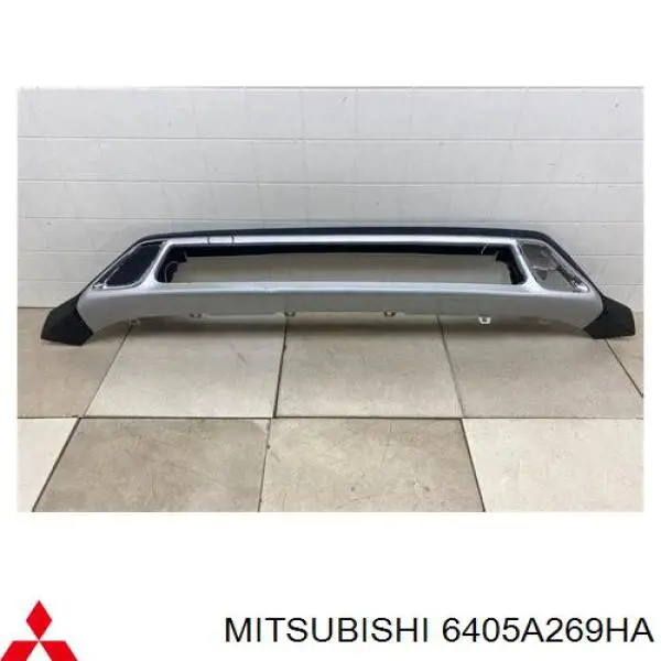 Listón embellecedor/protector, parachoques delantero para Mitsubishi Outlander 