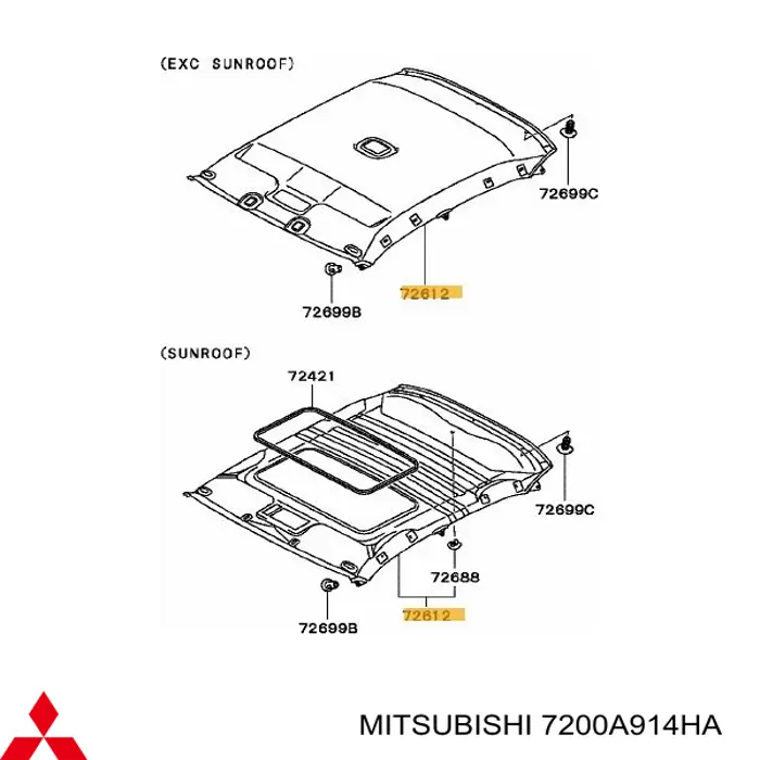 Guarnecido de techo Mitsubishi Lancer X sedán (CY_A, CZ_A) (2007 - 2026) precio, desde 695,45 EUR