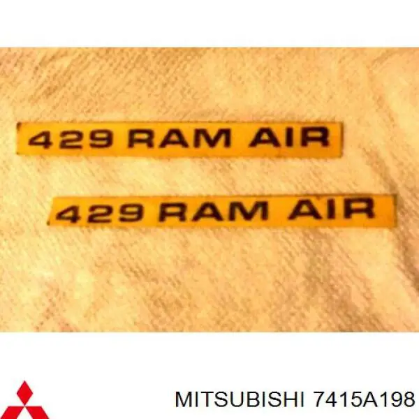 7415A198 Mitsubishi emblema de tapa de maletero