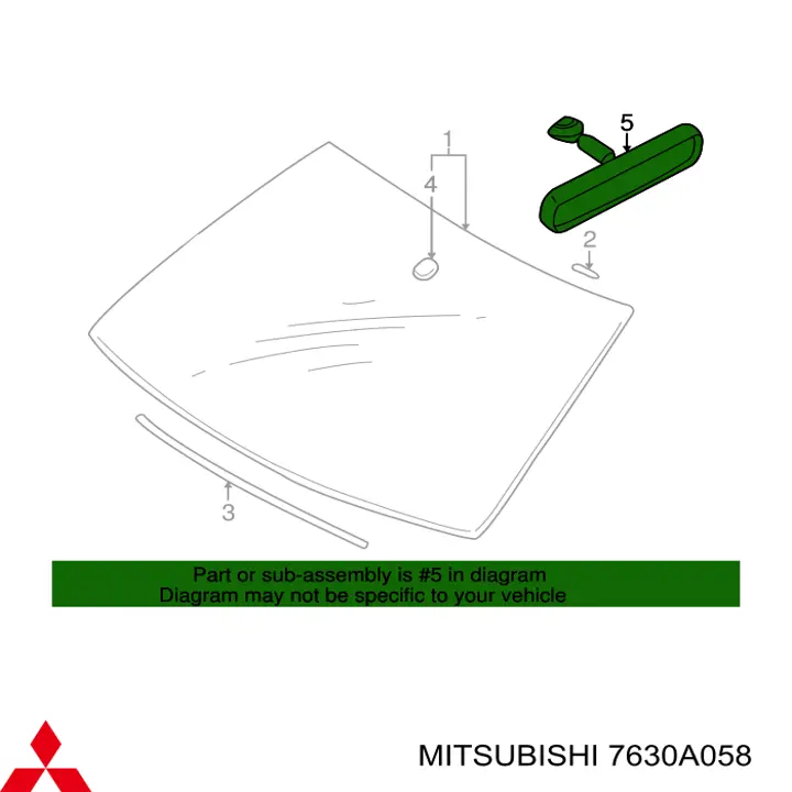 Comprar 7630A058 Mitsubishi Espejo interior