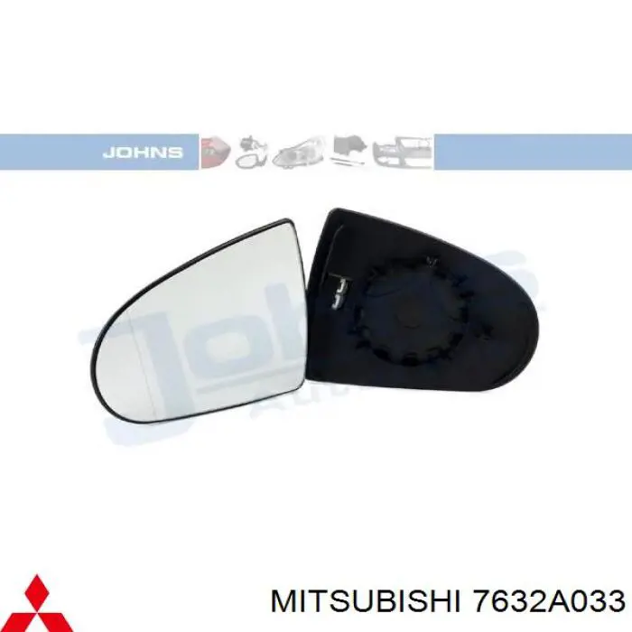 Comprar 7632A033 Mitsubishi Cristal de espejo retrovisor exterior izquierdo