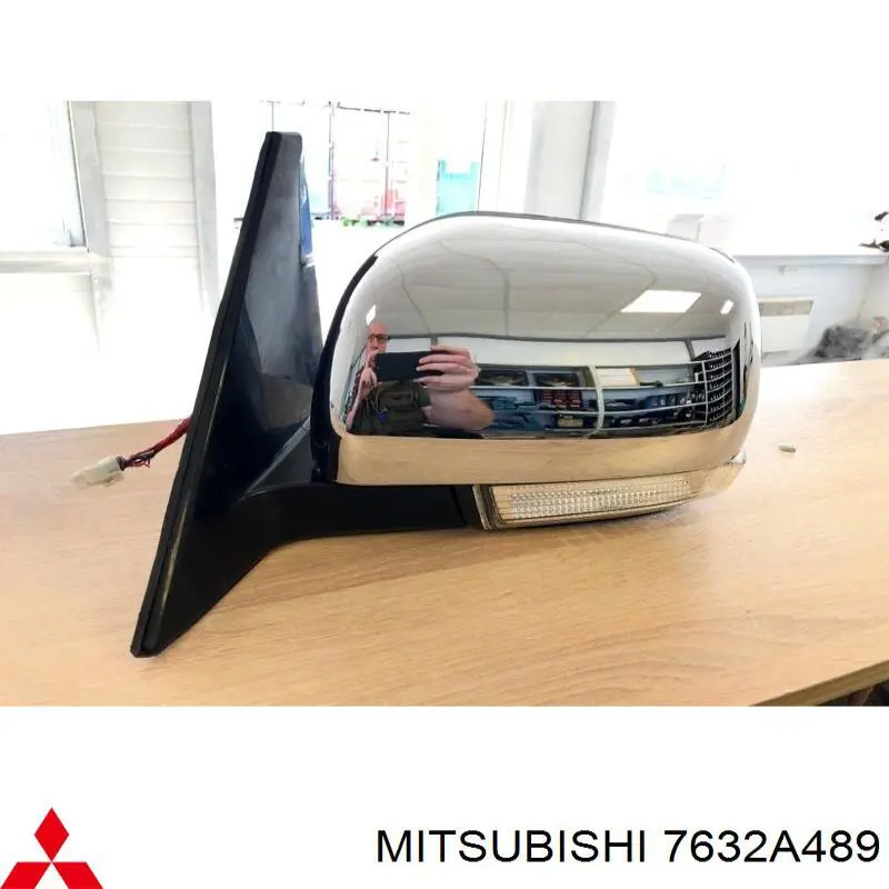 7632A489 Mitsubishi espejo retrovisor izquierdo