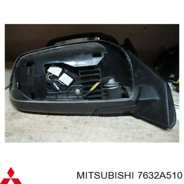 7632A510 Mitsubishi espejo retrovisor derecho