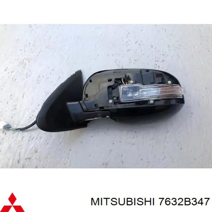 7632B347 Mitsubishi espejo retrovisor izquierdo