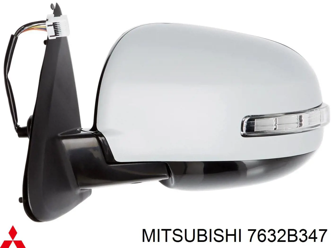 Espejo de retrovisor izquierdo 7632B347 Mitsubishi
