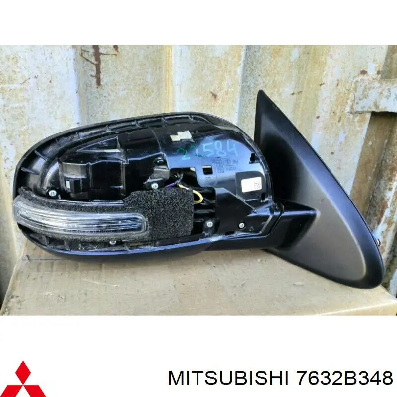 7632B348 Mitsubishi espejo retrovisor derecho