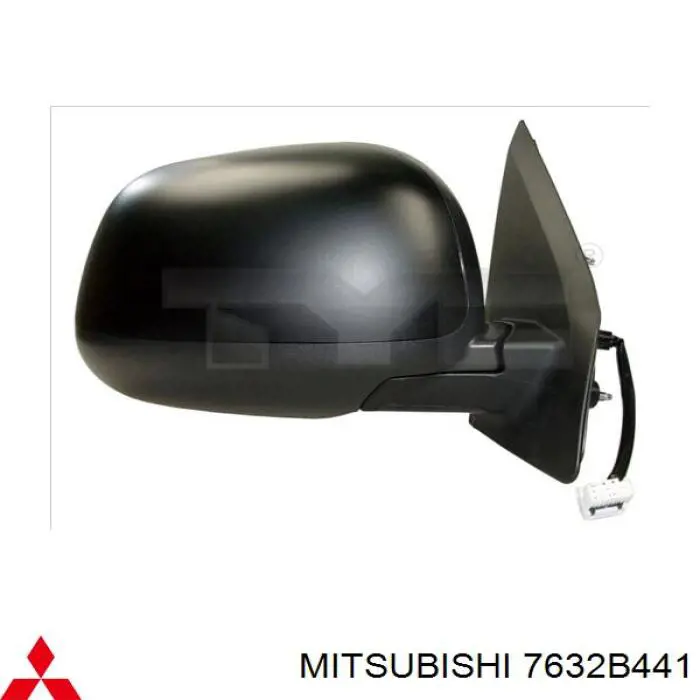 7632B441 Mitsubishi espejo retrovisor izquierdo