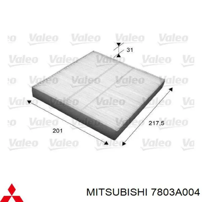 7803A004 Mitsubishi filtro habitáculo