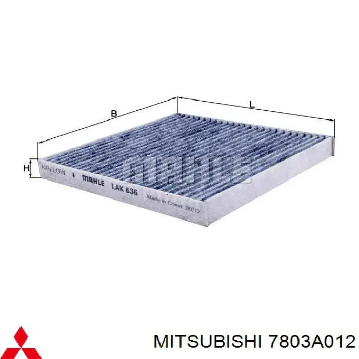7803A012 Mitsubishi Filtro antipolen