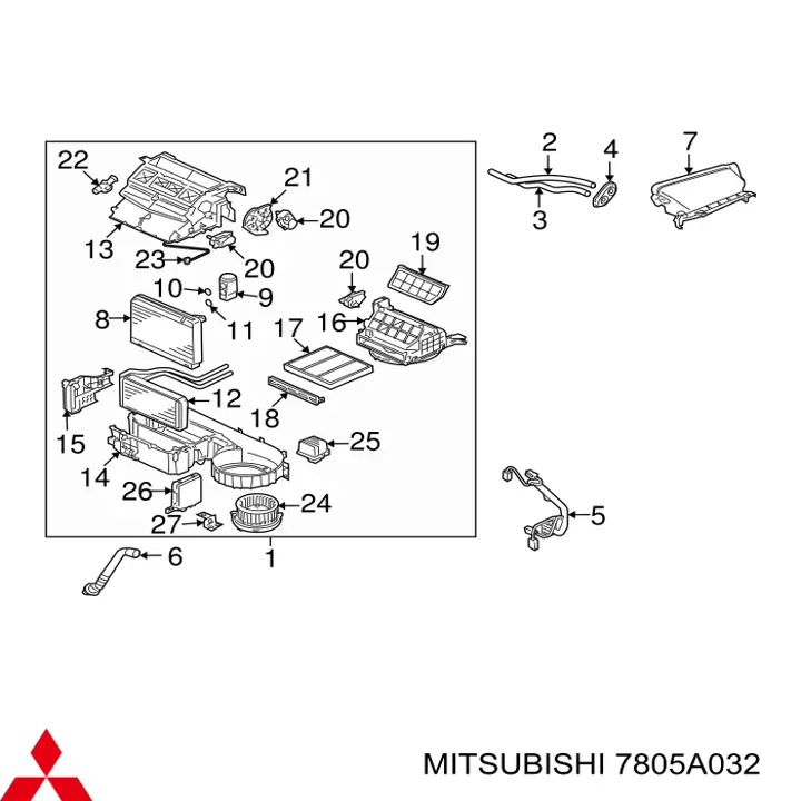  Mitsubishi 7805A032 precio, desde 4,54 EUR