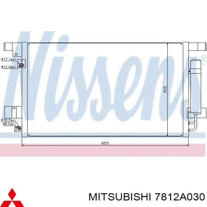 Condensador aire acondicionado 7812A030 Mitsubishi