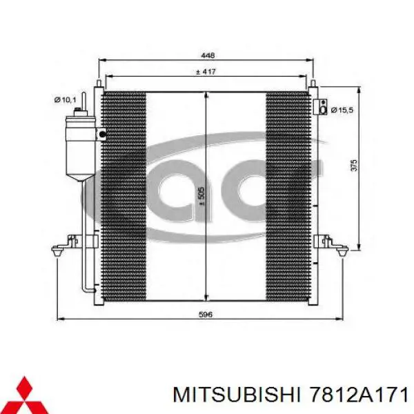 Radiador de aire acondicionado para Mitsubishi L 200 (KA_T, KB_T)