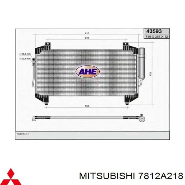 7812A218 Mitsubishi condensador aire acondicionado