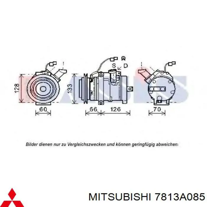 7813A085 Mitsubishi compresor de aire acondicionado