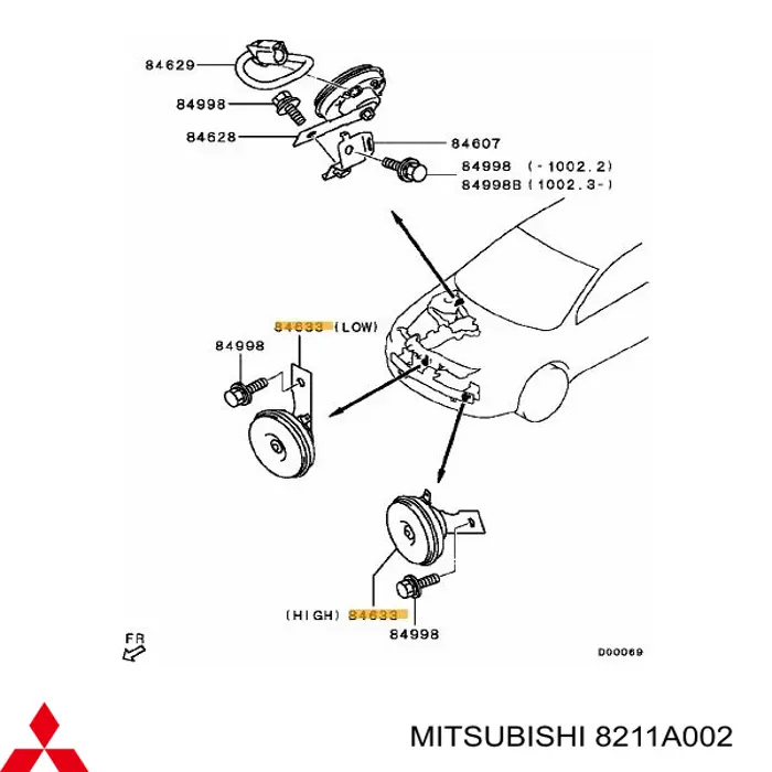 Claxon Mitsubishi 8211A002 precio, desde 37,75 EUR