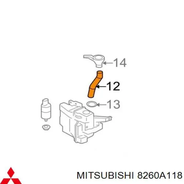 8260A118 Mitsubishi cuello del depósito de la lavadora