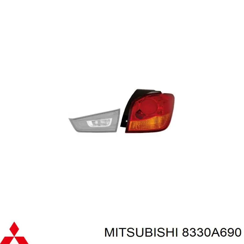 8330A690 Mitsubishi piloto posterior exterior derecho