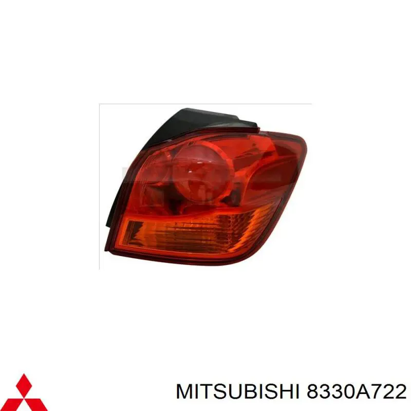 8330A722 Mitsubishi piloto posterior exterior derecho