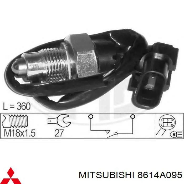 8614A095 Mitsubishi interruptor, piloto de marcha atrás