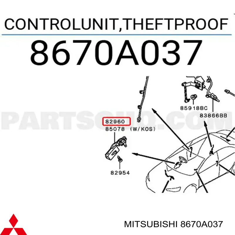 Antena (anillo) de inmovilizador Mitsubishi 8670A037 precio, desde 74,05 EUR