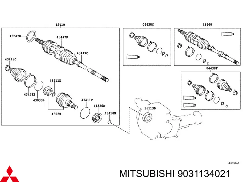 9031134021 Mitsubishi anillo reten engranaje distribuidor