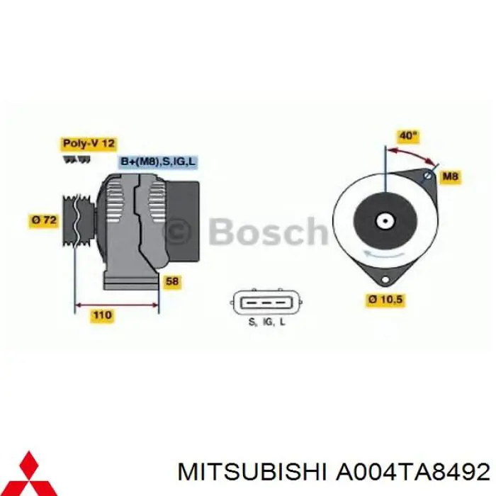 Comprar A004TA8492 Mitsubishi Dynamo