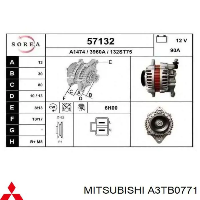 Comprar A3TB0771 Mitsubishi Dynamo
