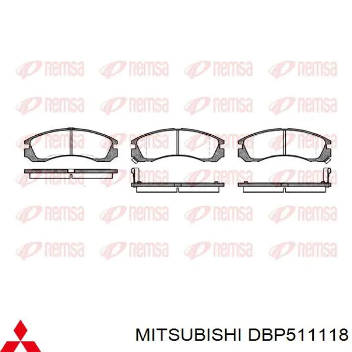 DBP511118 Mitsubishi pastillas de freno delanteras