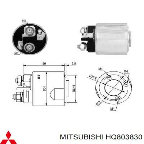 Relé de bujía de precalentamiento Mitsubishi HQ803830 precio, desde 87,31 EUR