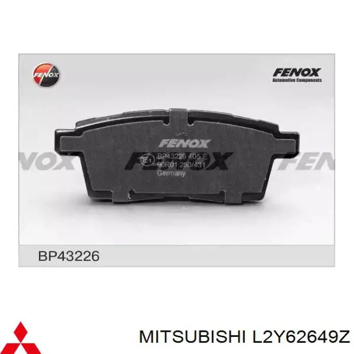 L2Y62649Z Mitsubishi pastillas de freno traseras