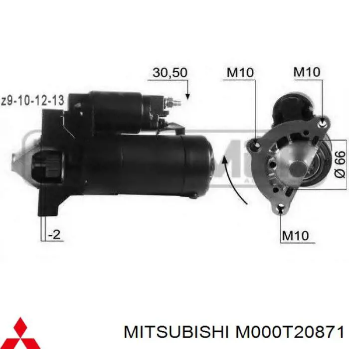 Burro de arranque  Mitsubishi M000T20871 precio, desde 101,64 EUR