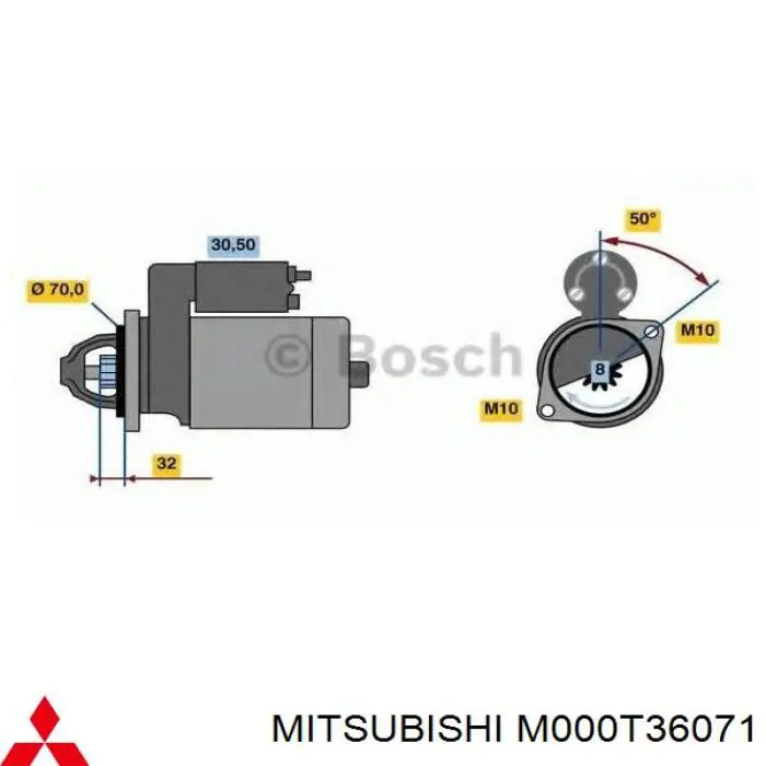 M000T36071 Mitsubishi motor de arranque