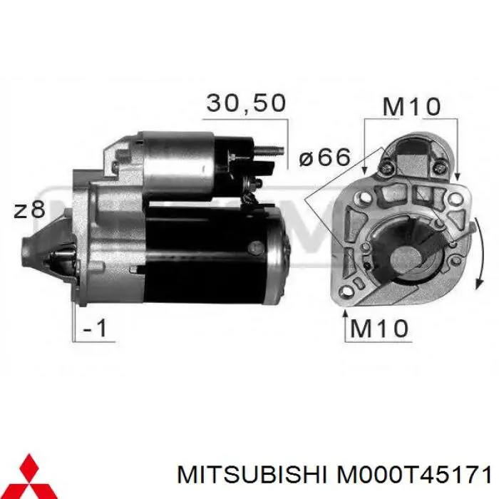 M000T45171 Mitsubishi motor de arranque